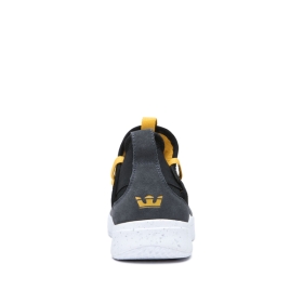 Mens Supra Low Top Shoes TITANIUM Dk Grey/Black/Golden/white | AU-21341